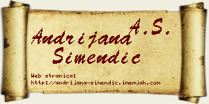 Andrijana Simendić vizit kartica